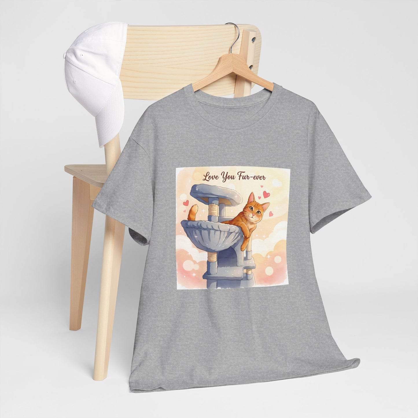 Love You Fur-Ever Cute Cat T-Shirt | Cat Mum Gift | Kawaii Cat Tee