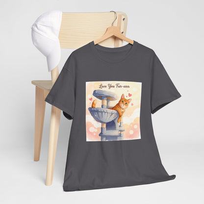 Love You Fur-Ever Cute Cat T-Shirt | Cat Mum Gift | Kawaii Cat Tee