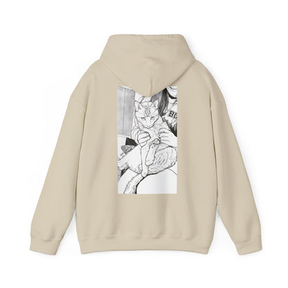Cosy Cat Portrait Hoodie Sketch Cat Pullover | Cat Lover Gift | Unisex