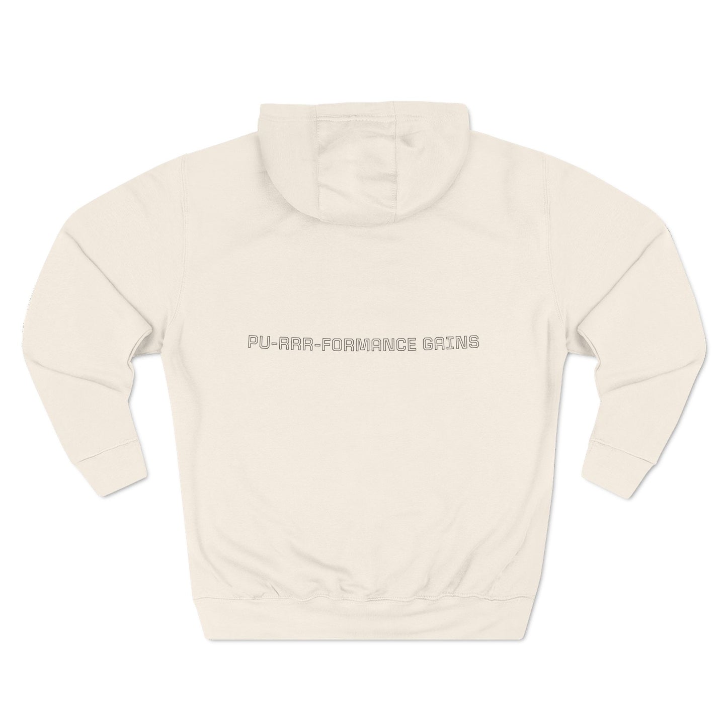Purrformance Gains Funny Buff Cat Gym Hoodie | Cat Lover Gift | Fleece Pullover