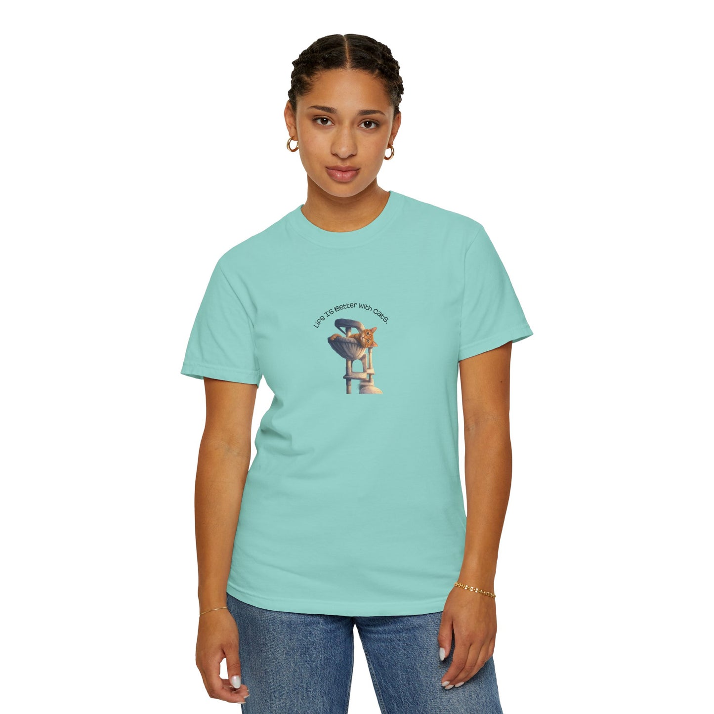 Life Is Better With Cats T-Shirt Cat Lover Graphic Tee