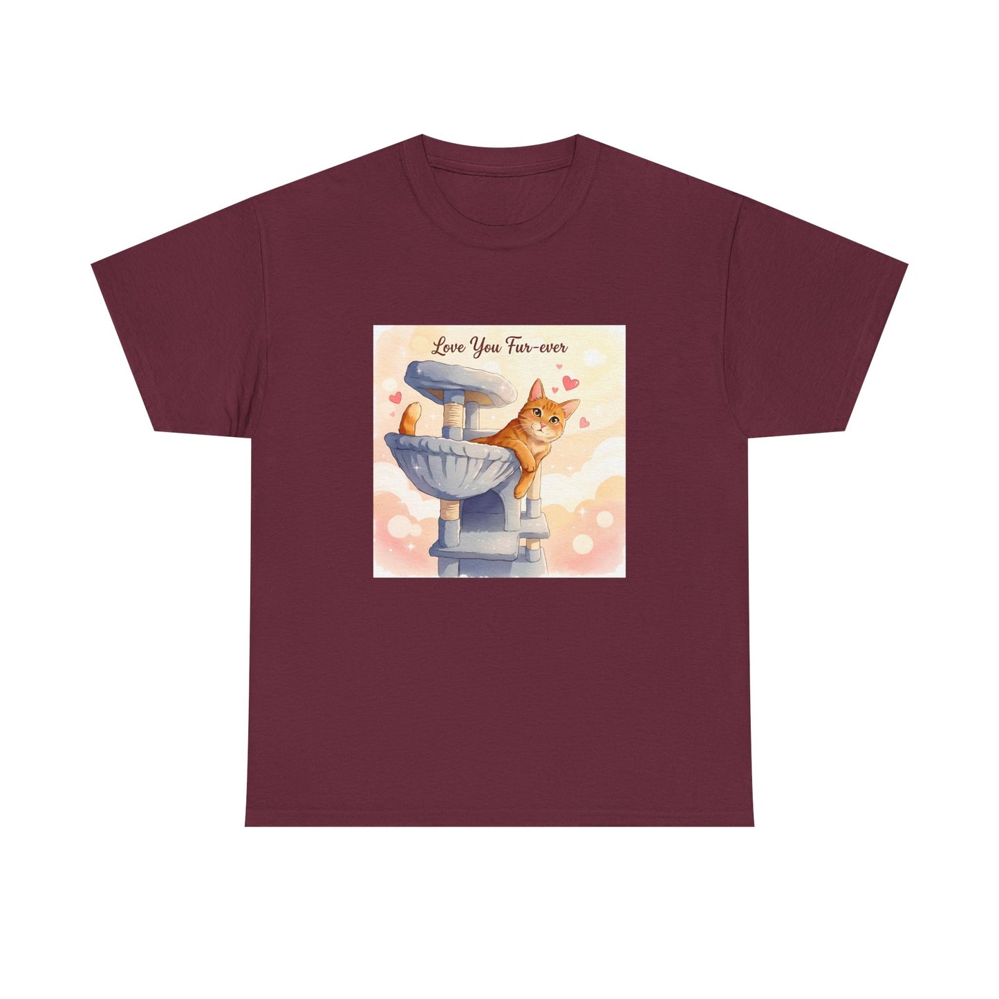 Love You Fur-Ever Cute Cat T-Shirt | Cat Mum Gift | Kawaii Cat Tee