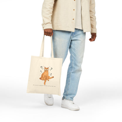 Have You Forgotten Something? Curious Cat Canvas Tote Bag | Cat Lover Gift