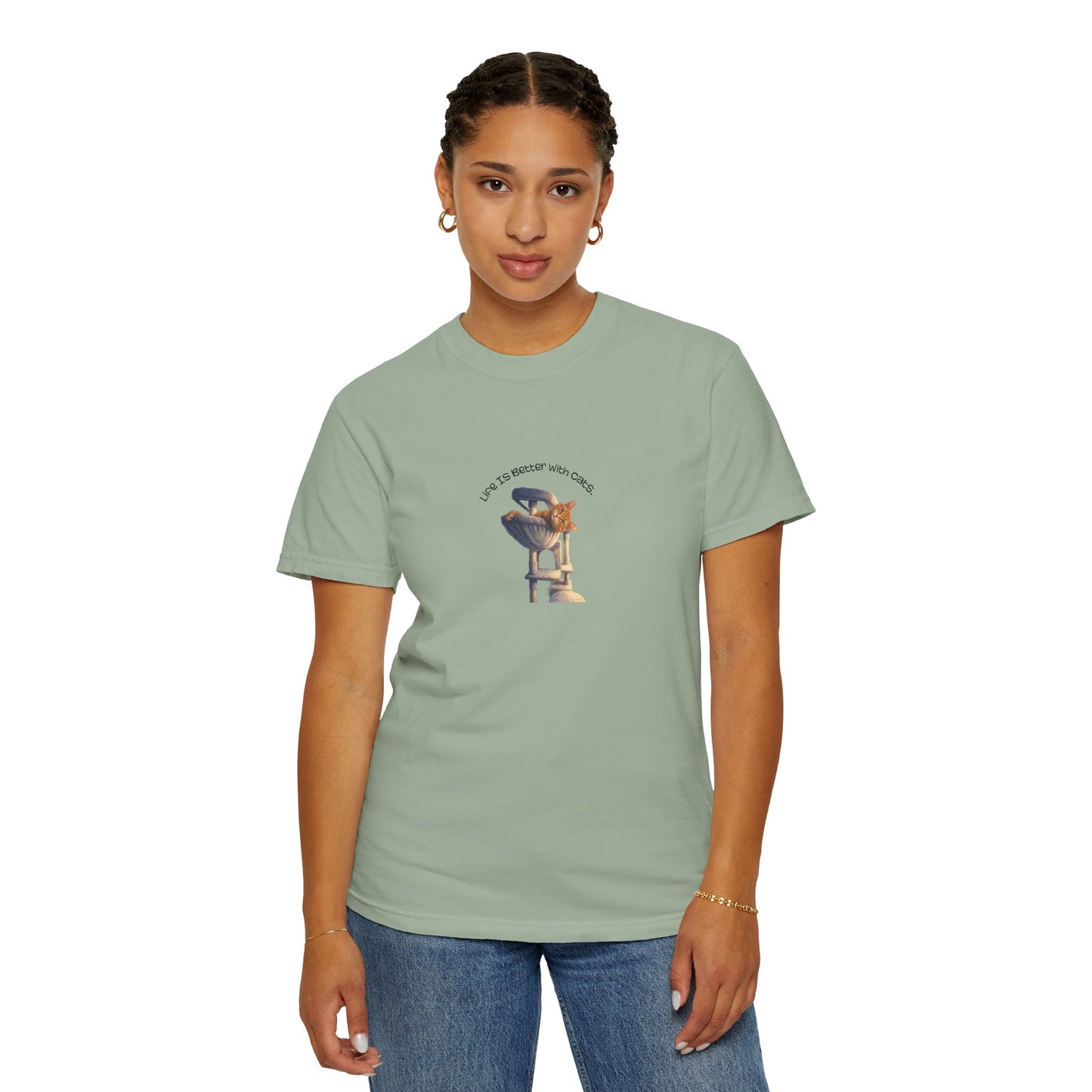 Life Is Better With Cats T-Shirt Cat Lover Graphic Tee