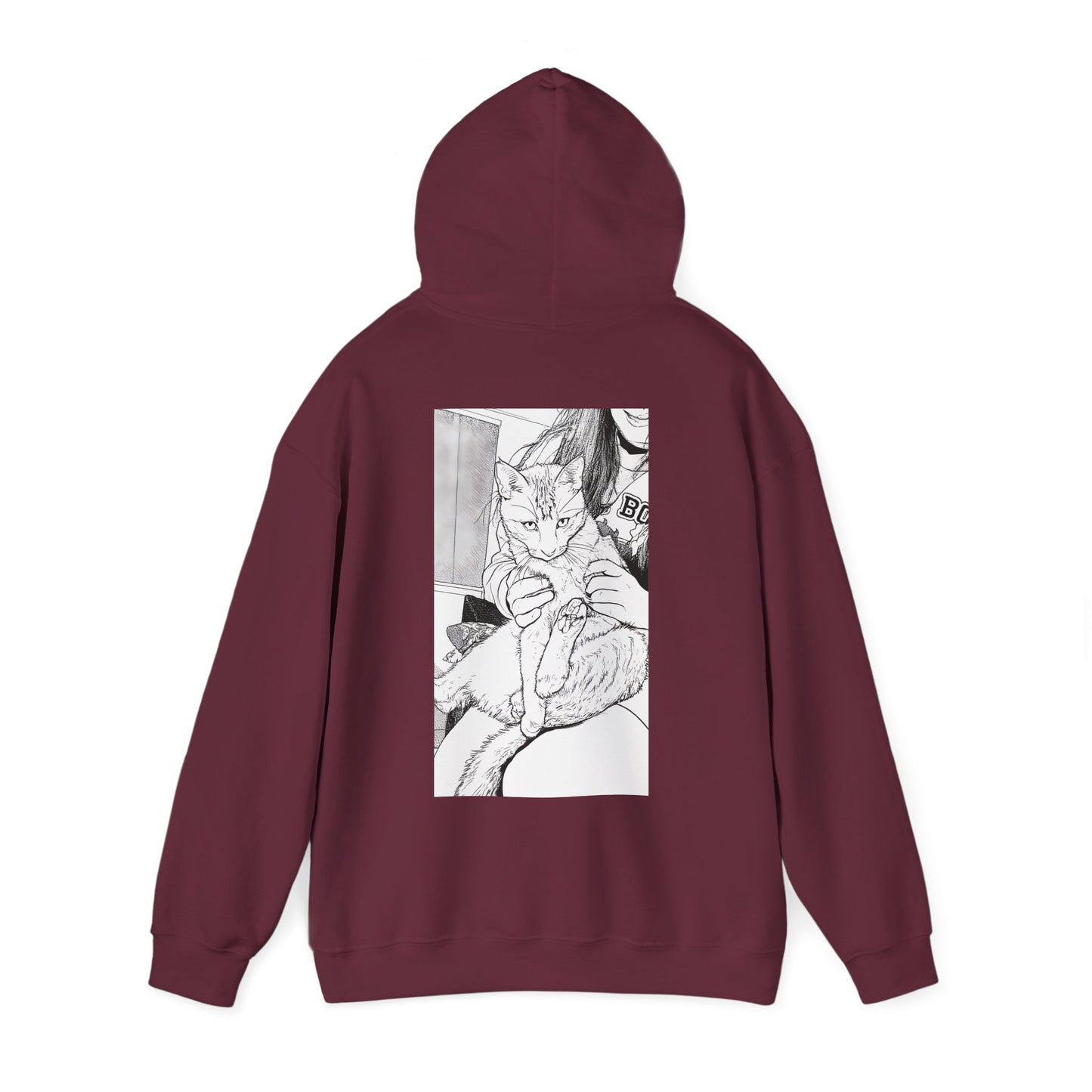 Cosy Cat Portrait Hoodie Sketch Cat Pullover | Cat Lover Gift | Unisex