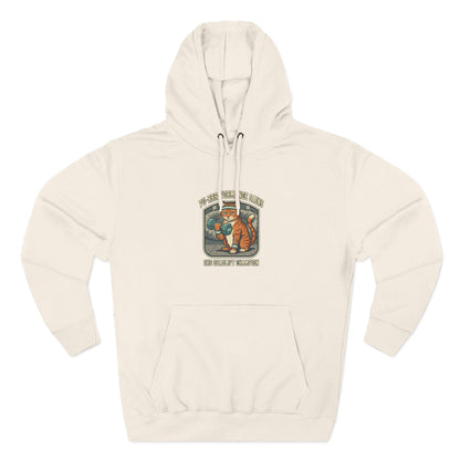 Purrformance Gains Funny Buff Cat Gym Hoodie | Cat Lover Gift | Fleece Pullover