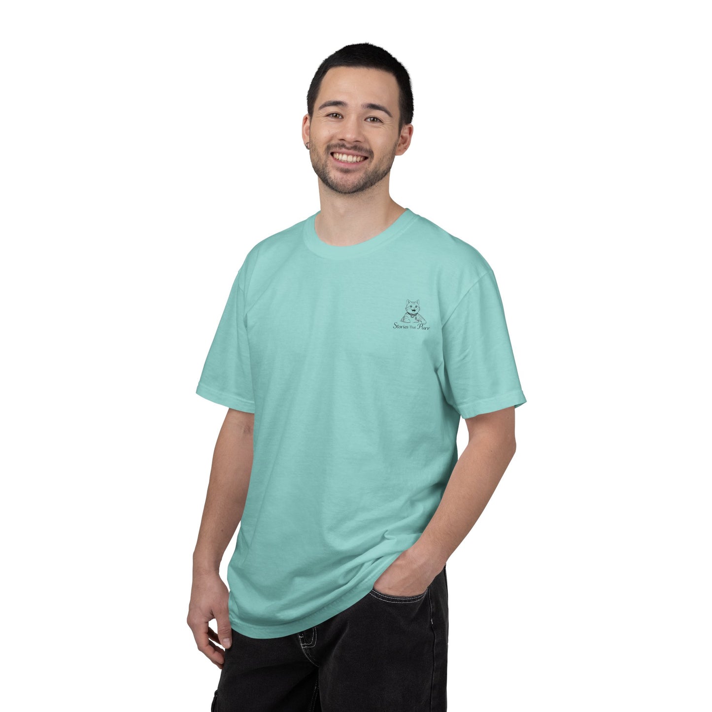 Cat Cuddle T-Shirt Illustrated Cat Hug Graphic Tee