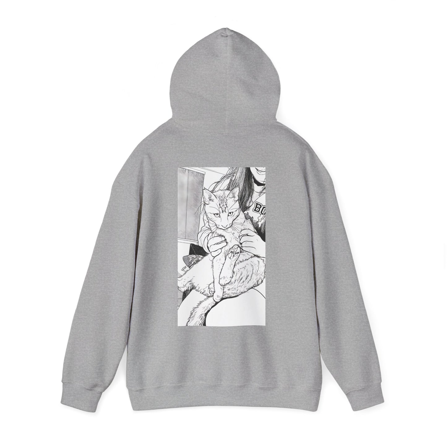 Cosy Cat Portrait Hoodie Sketch Cat Pullover | Cat Lover Gift | Unisex