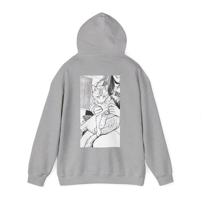 Cosy Cat Portrait Hoodie Sketch Cat Pullover | Cat Lover Gift | Unisex