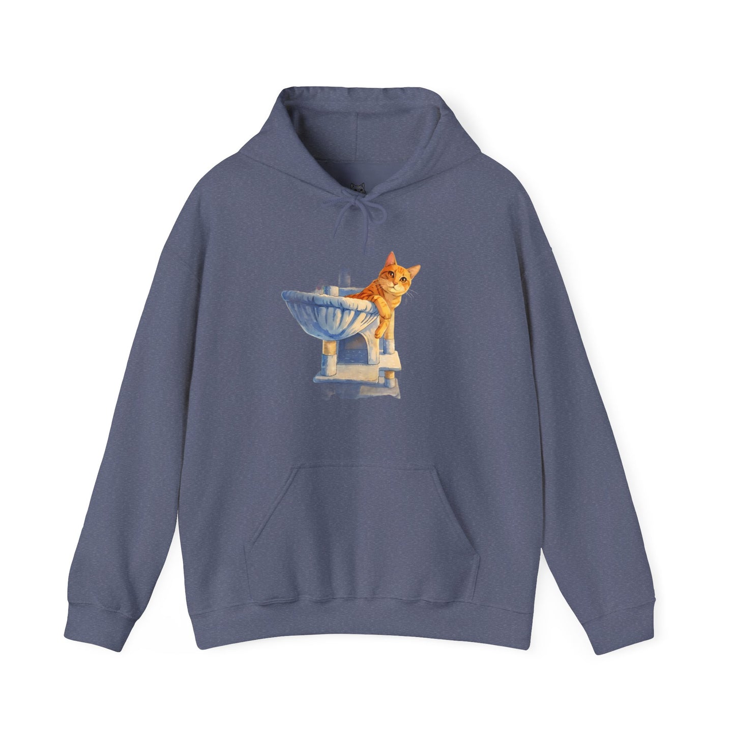 Cute Kitten in Sink Hoodie Whimsical Cat Pullover | Cat Lover Gift | Unisex