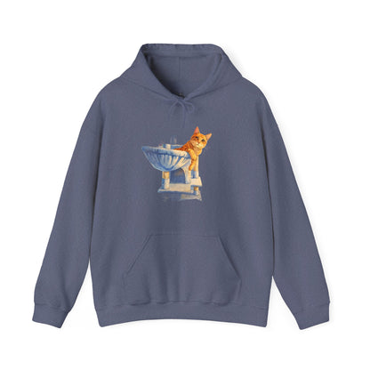 Cute Kitten in Sink Hoodie Whimsical Cat Pullover | Cat Lover Gift | Unisex