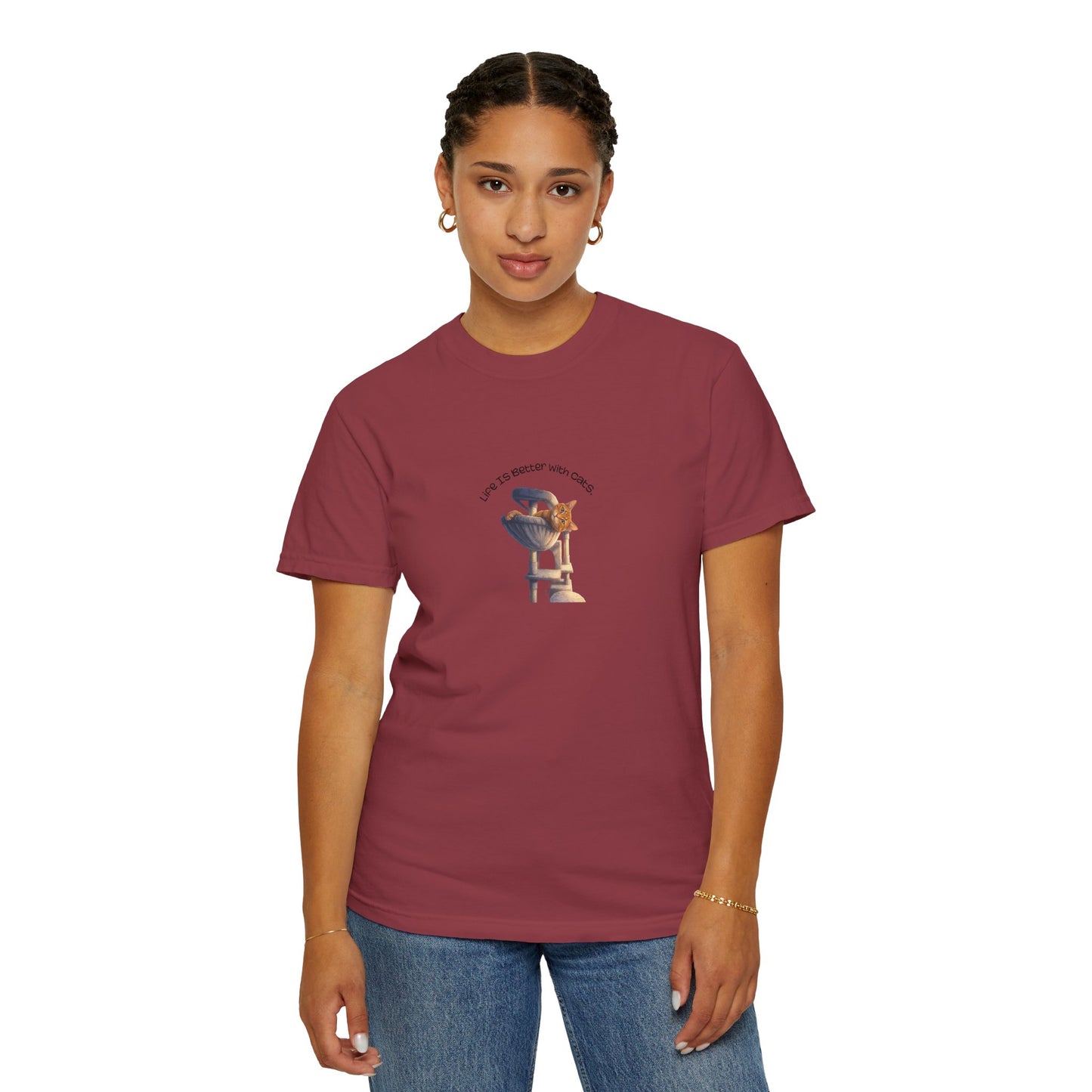 Life Is Better With Cats T-Shirt Cat Lover Graphic Tee
