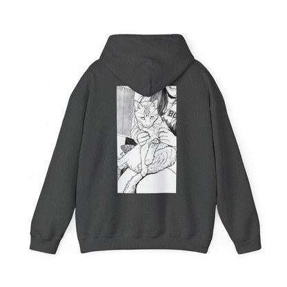Cosy Cat Portrait Hoodie Sketch Cat Pullover | Cat Lover Gift | Unisex
