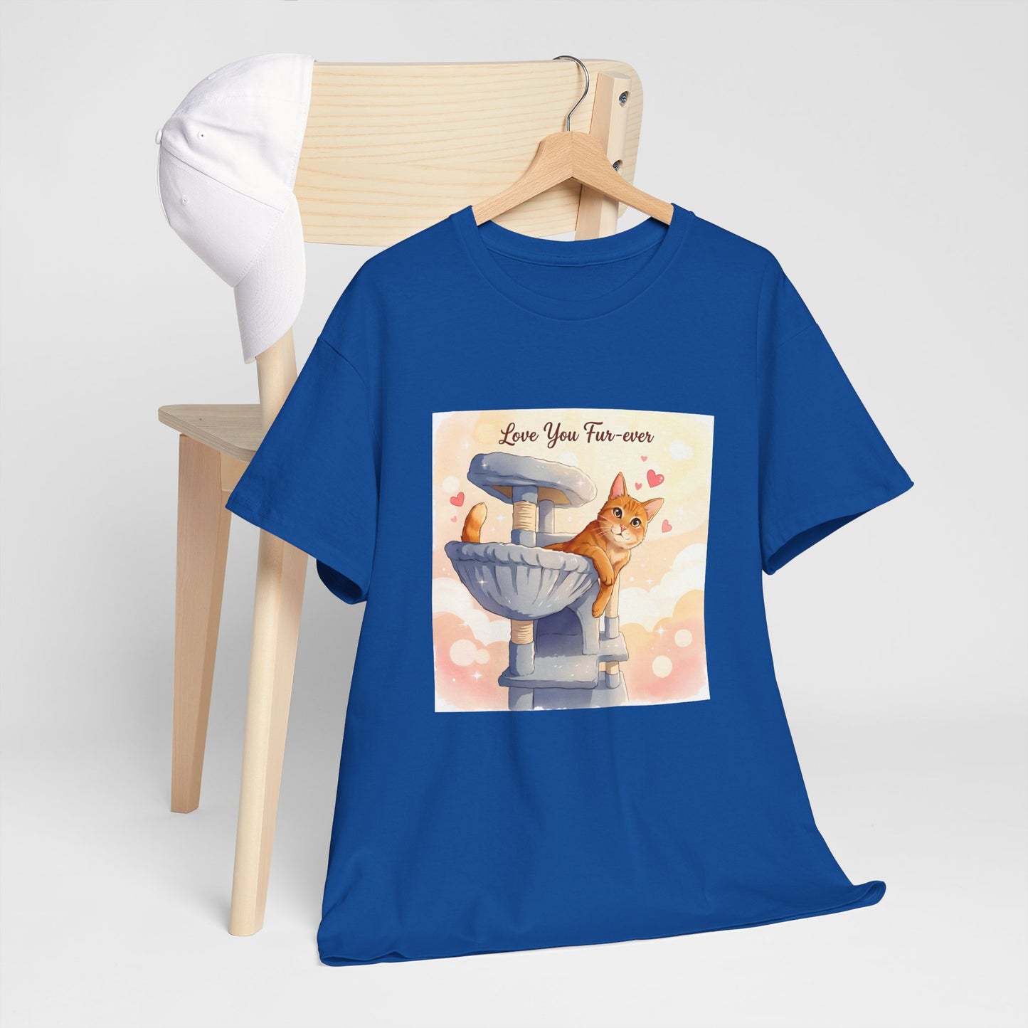 Love You Fur-Ever Cute Cat T-Shirt | Cat Mum Gift | Kawaii Cat Tee
