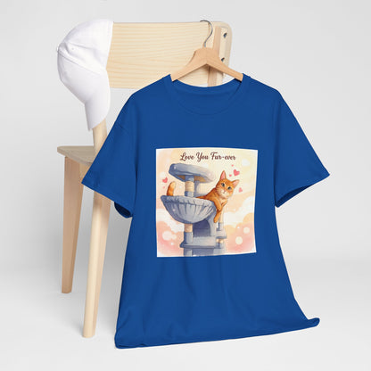 Love You Fur-Ever Cute Cat T-Shirt | Cat Mum Gift | Kawaii Cat Tee