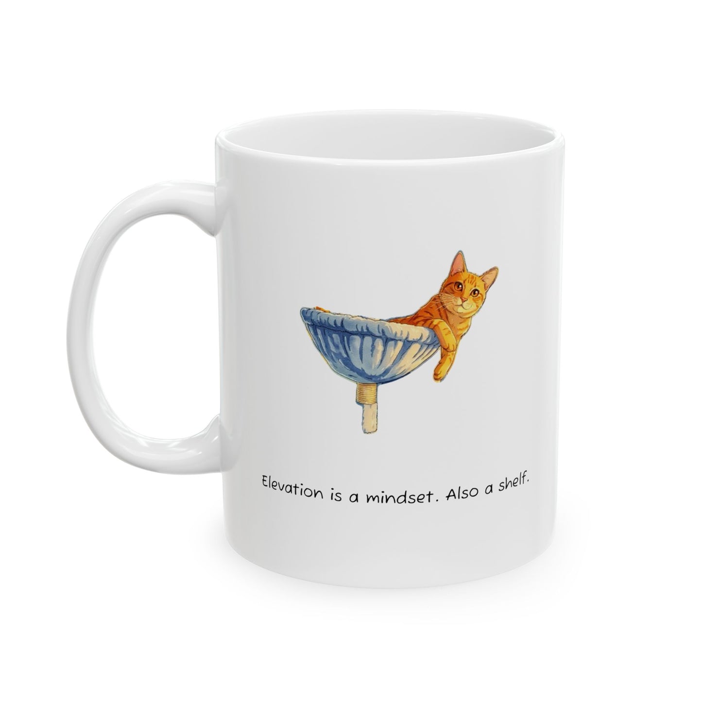 Cat Heartbeat Ceramic Mug Cute Cat Art Coffee Cup