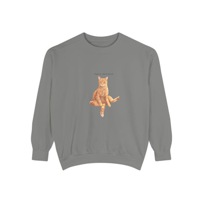 I Don't Do Mornings Cosy Ginger Cat Sweatshirt | Cat Lover Crewneck