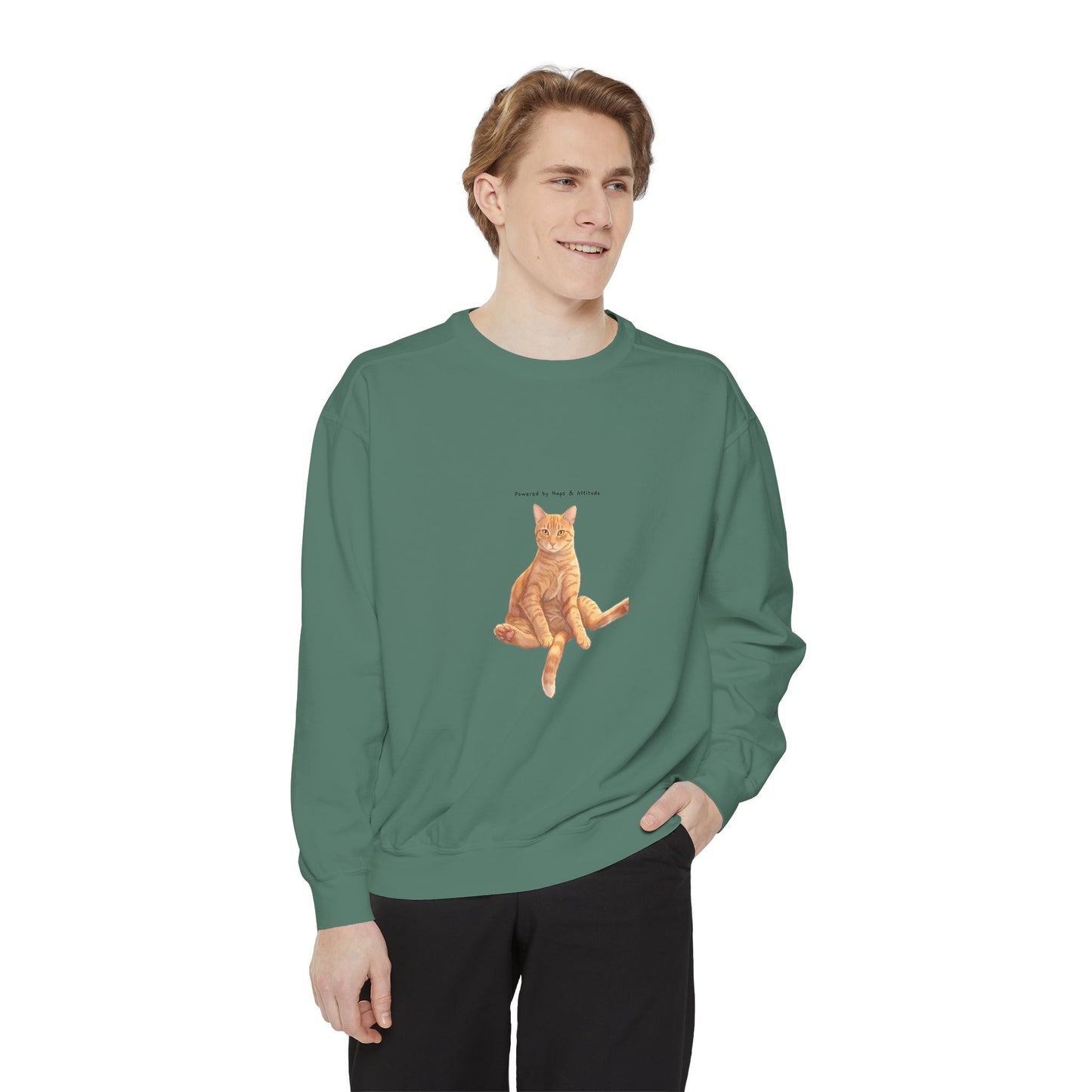 I Don't Do Mornings Cosy Ginger Cat Sweatshirt | Cat Lover Crewneck