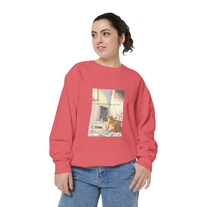 You & Me Vintage Sunlit Cat Sweatshirt | Cosy Crewneck | Cat Lover Gift