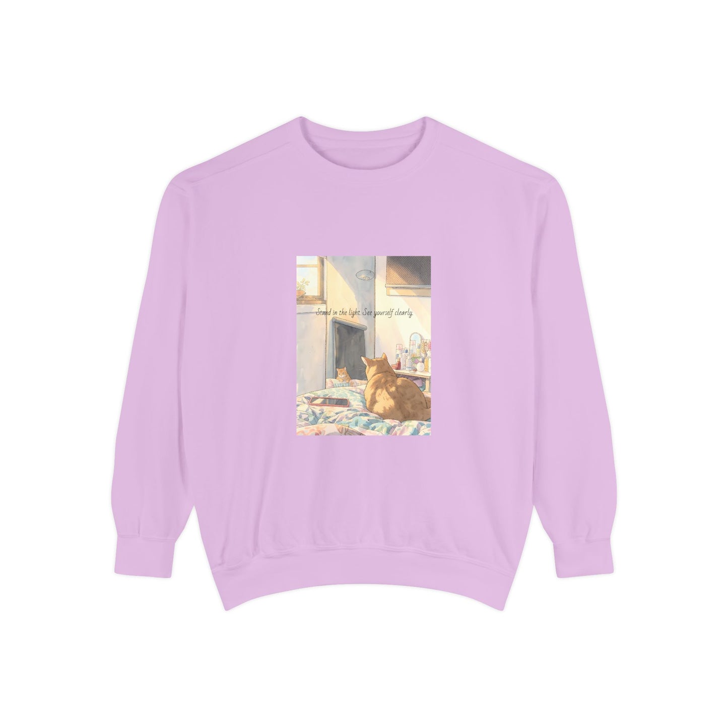 You & Me Vintage Sunlit Cat Sweatshirt | Cosy Crewneck | Cat Lover Gift