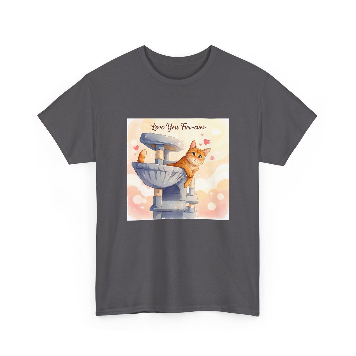 Love You Fur-Ever Cute Cat T-Shirt | Cat Mum Gift | Kawaii Cat Tee