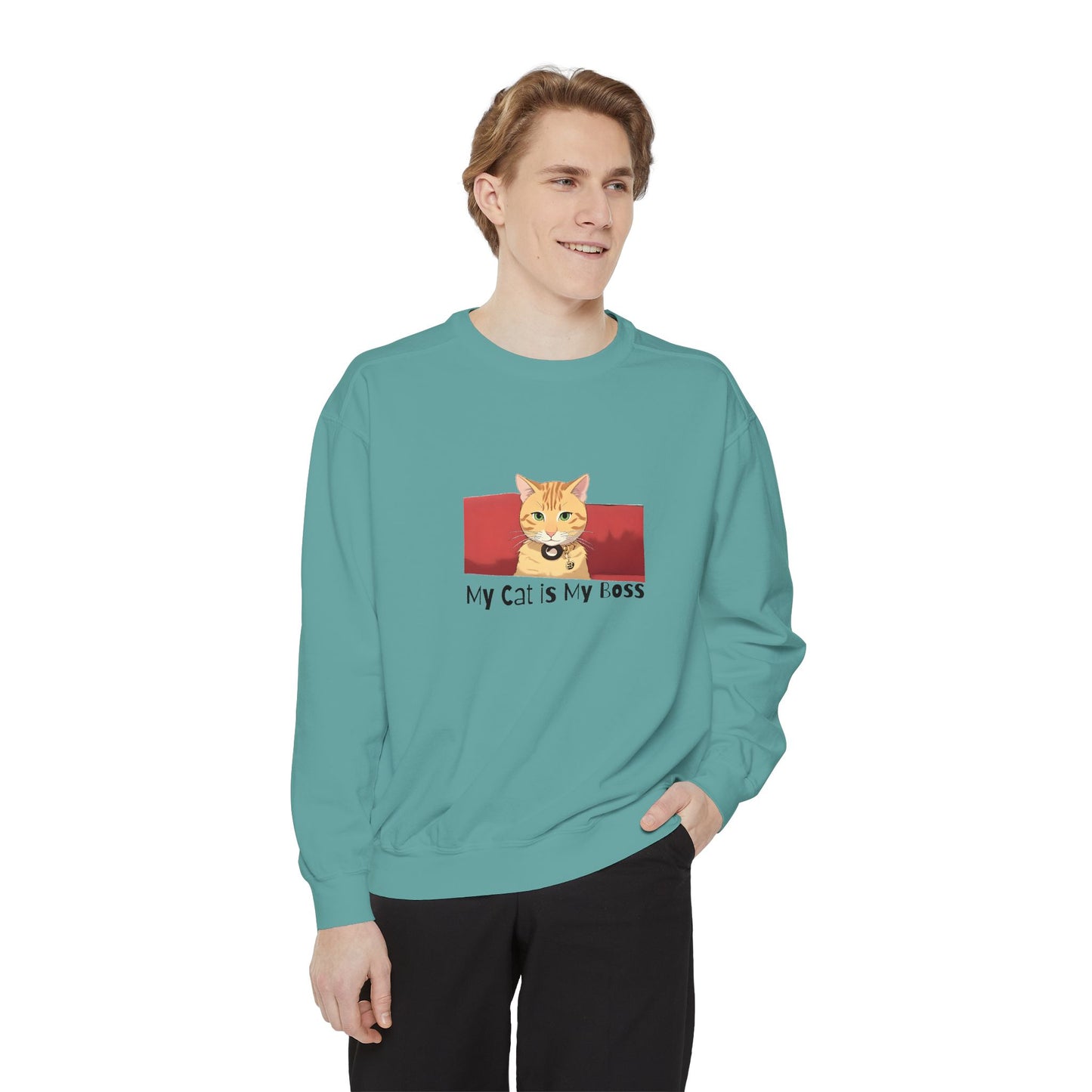 My Cat Is My Boss - Garment Dyed Cotton Blend