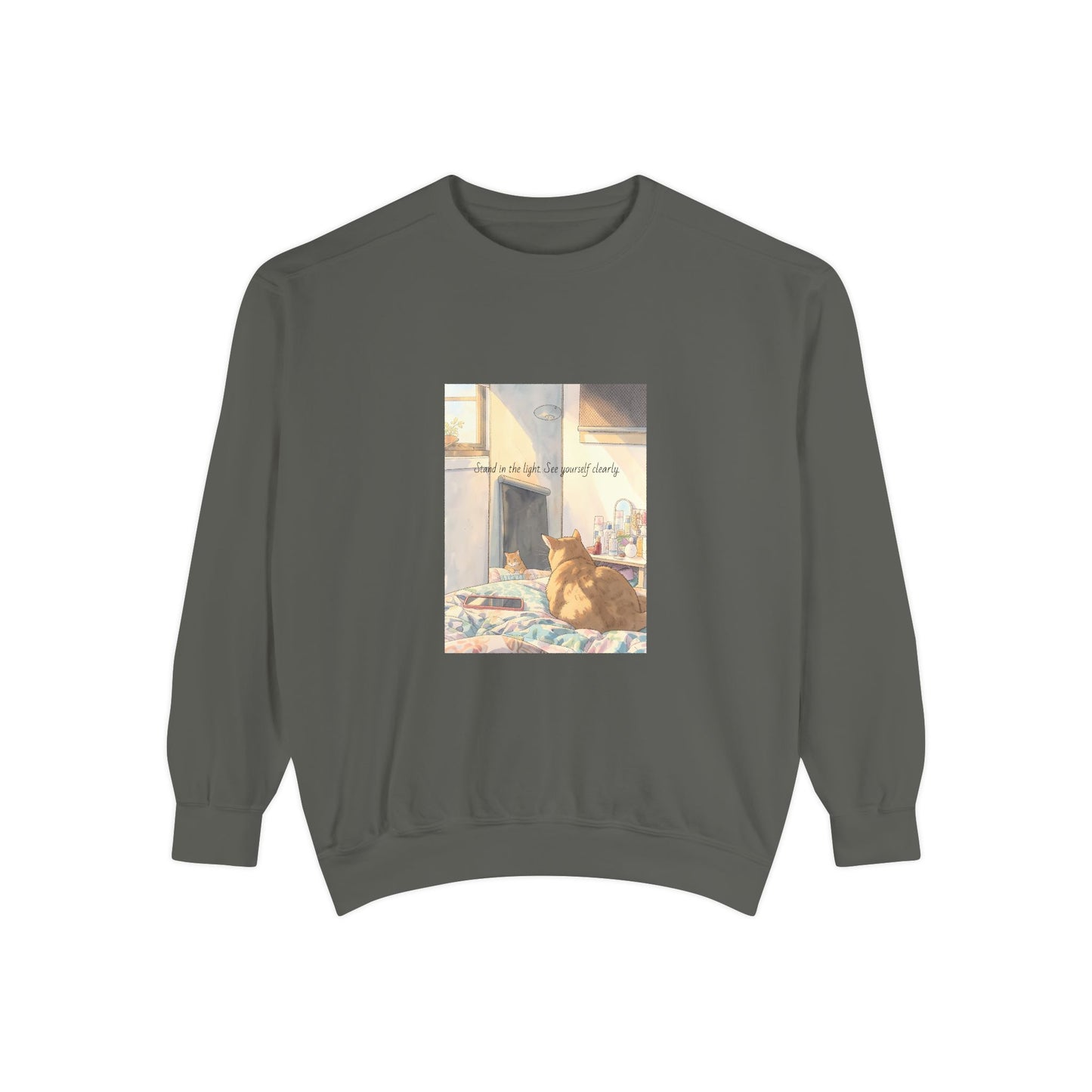 You & Me Vintage Sunlit Cat Sweatshirt | Cosy Crewneck | Cat Lover Gift