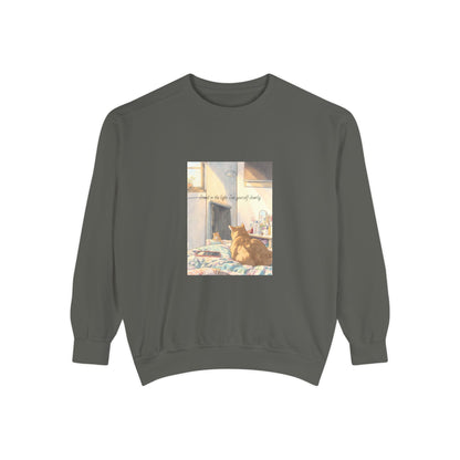 You & Me Vintage Sunlit Cat Sweatshirt | Cosy Crewneck | Cat Lover Gift