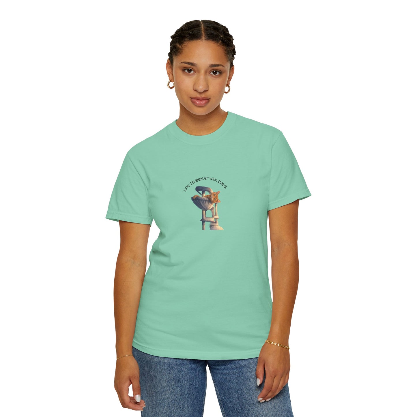 Life Is Better With Cats T-Shirt Cat Lover Graphic Tee