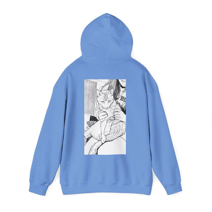 Cosy Cat Portrait Hoodie Sketch Cat Pullover | Cat Lover Gift | Unisex