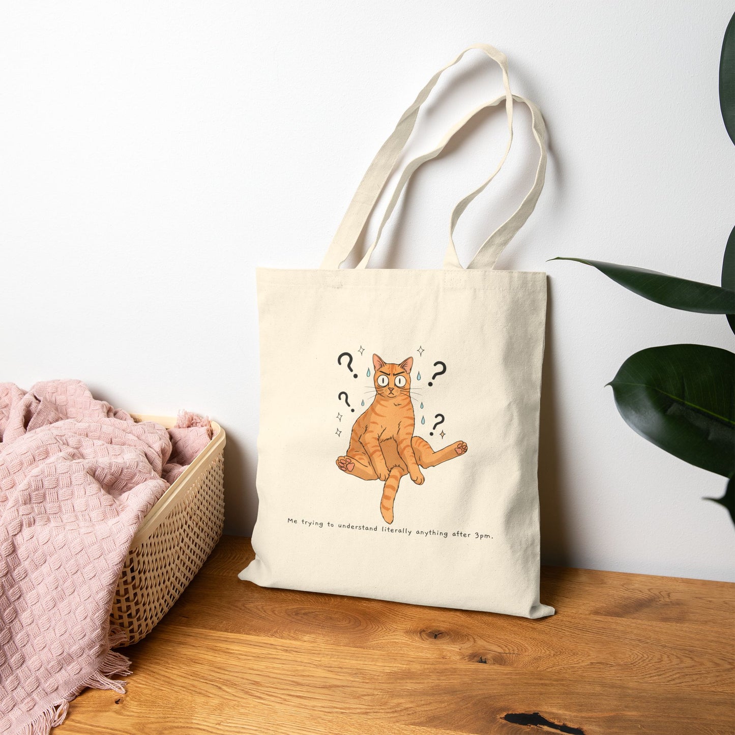Have You Forgotten Something? Curious Cat Canvas Tote Bag | Cat Lover Gift
